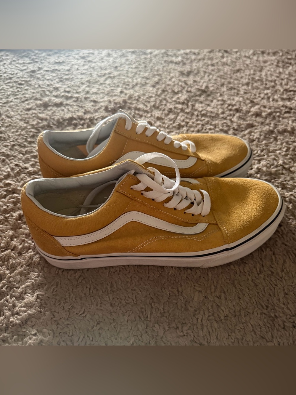 Yellow Suede Low-Top Vans Sneakers size 9 women’s